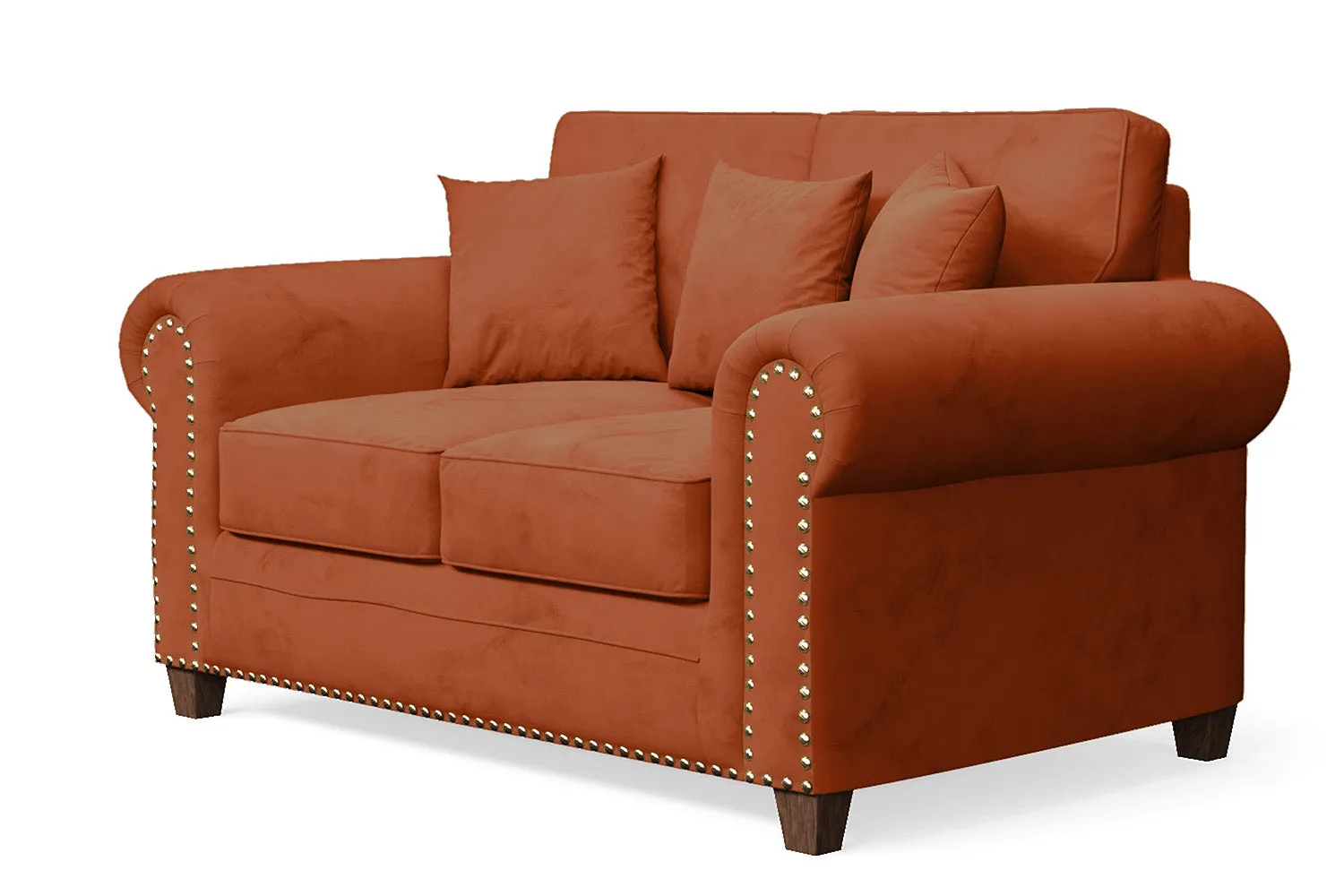 Marano 2 Seater Sofa Orange Velvet