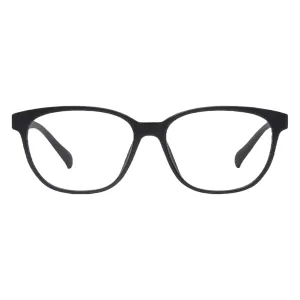 Matte Black Square Eyeglasses – Stylish, Lightweight, and Durable