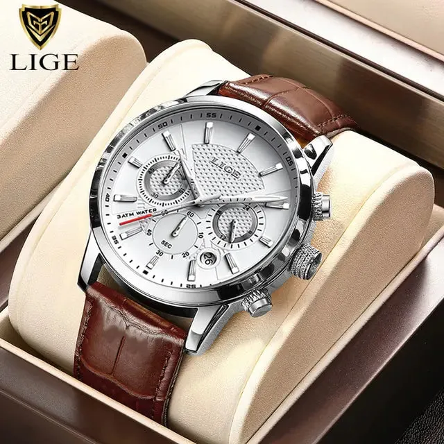 Men's Luxury Leather Quartz Watch