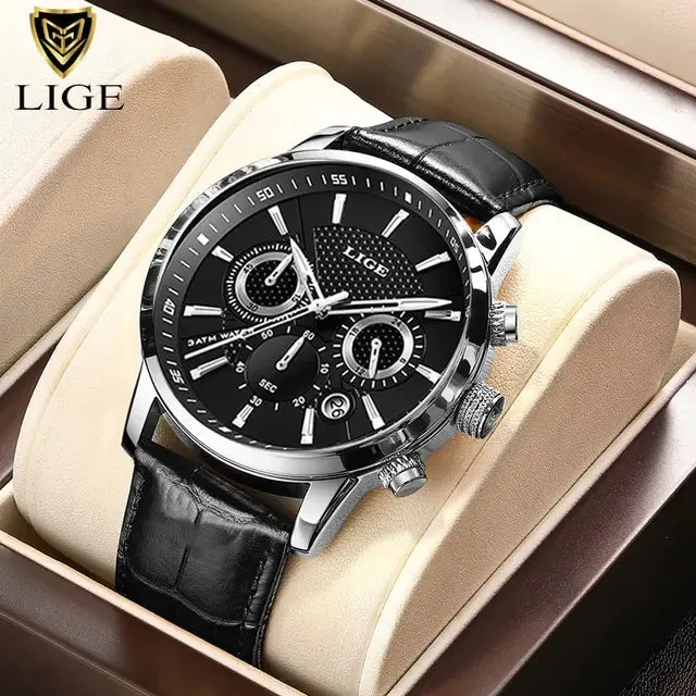 Men's Luxury Leather Quartz Watch