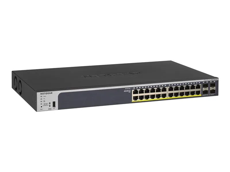 Netgear Pro Gs728tppv2 - V2 - Switch - L3 - Smart - 24 X 10/100/1000 (Poe )   4 X Gigabit Sfp - Rack-Mountable - Poe  (3