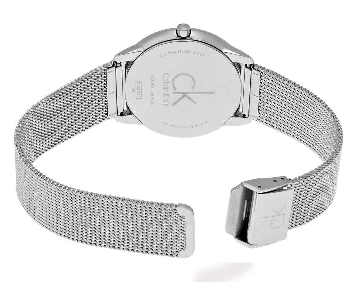 NEW Calvin Klein Minimal PVD Men Watches - Silver K3M21124