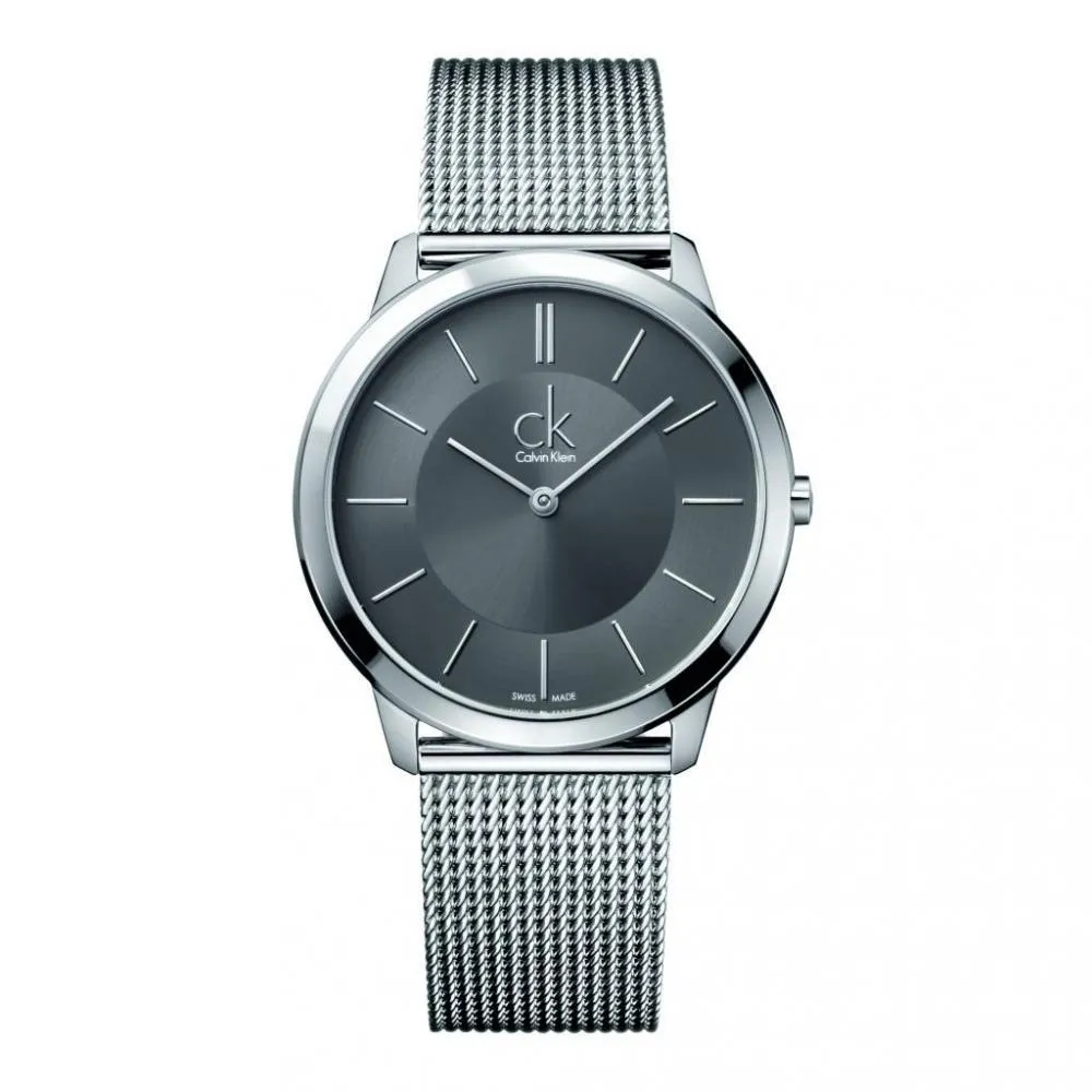 NEW Calvin Klein Minimal PVD Men Watches - Silver K3M21124