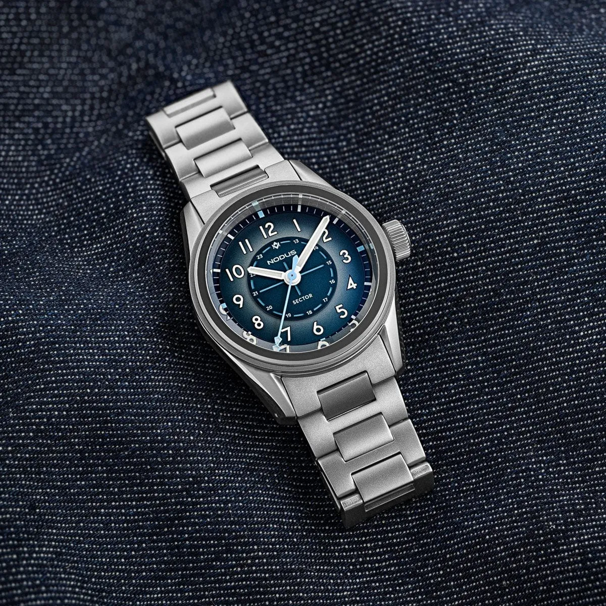 Nodus Sector Field Automatic Watch - Marina Blue - Date