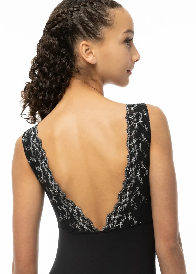 ON SALE Daphne Pinch Front Tank Leotard (Black)