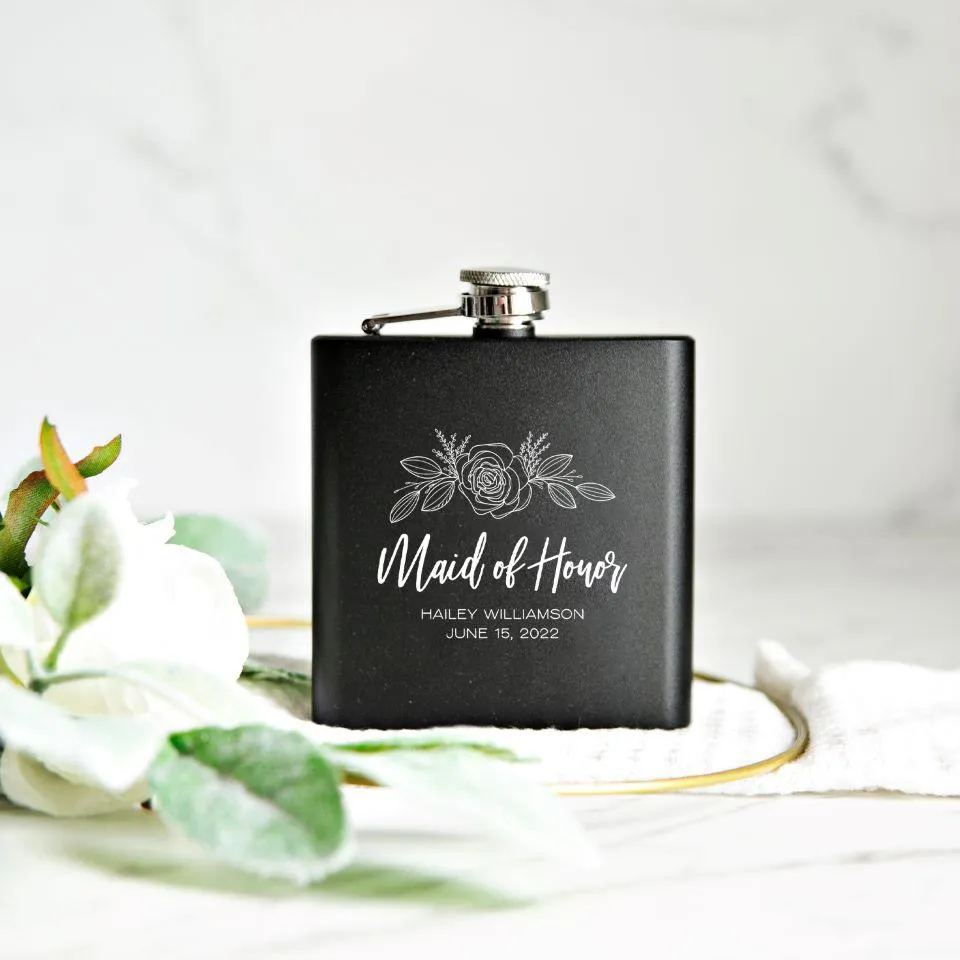 Personalized  Bridesmaid Proposal Flasks