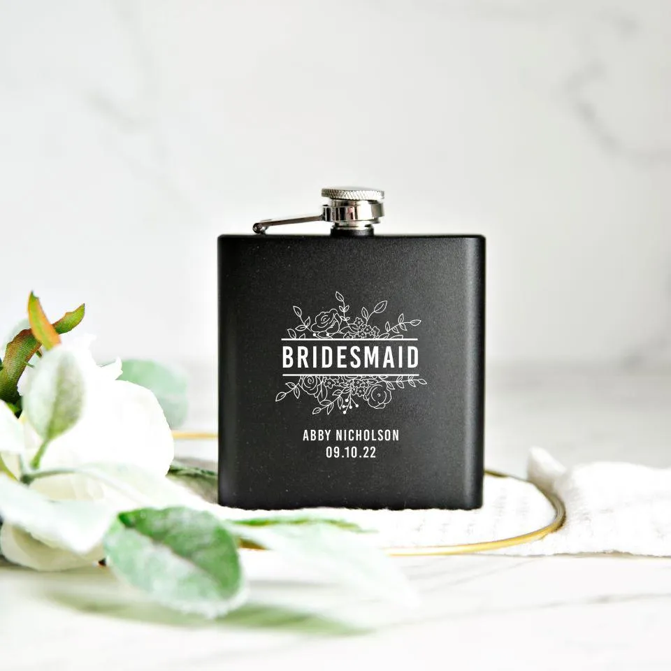 Personalized  Bridesmaid Proposal Flasks