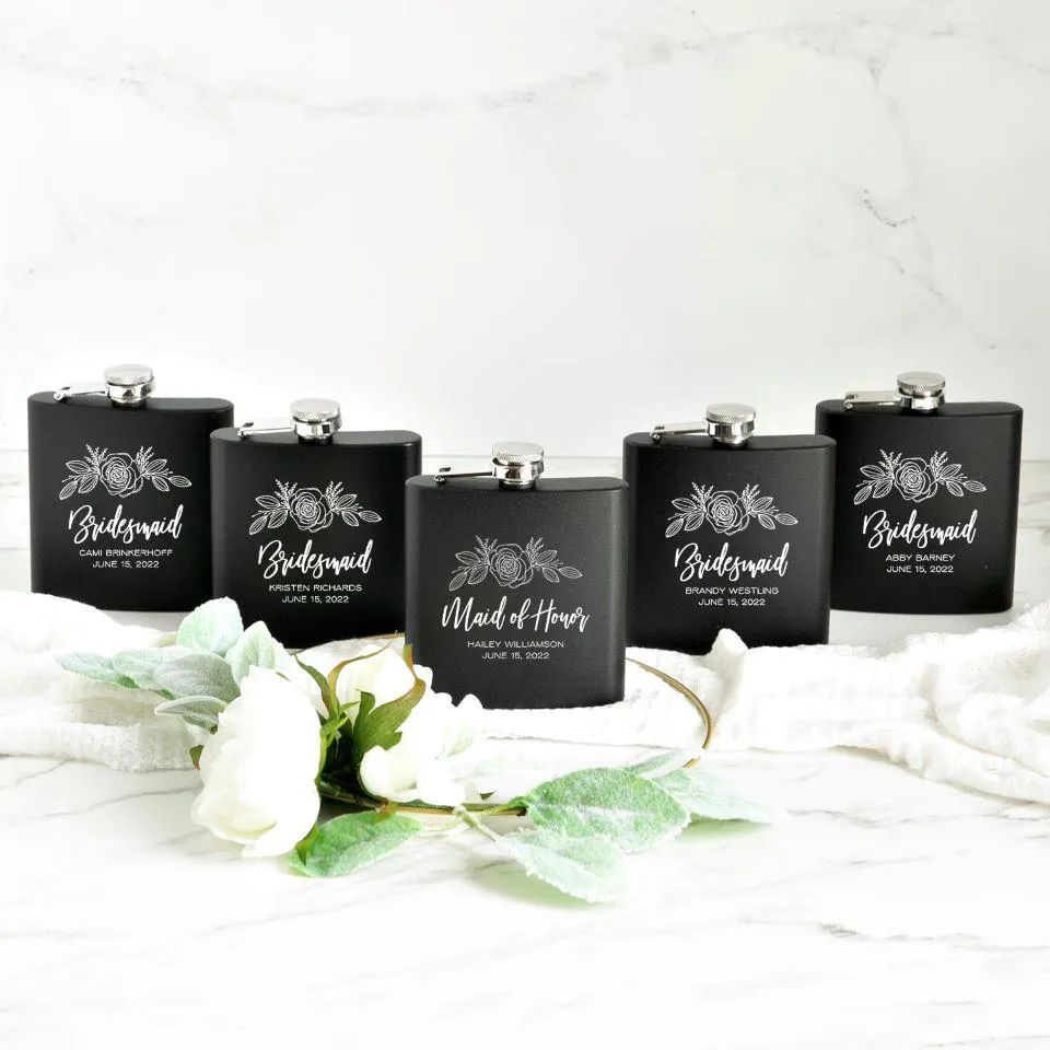 Personalized  Bridesmaid Proposal Flasks