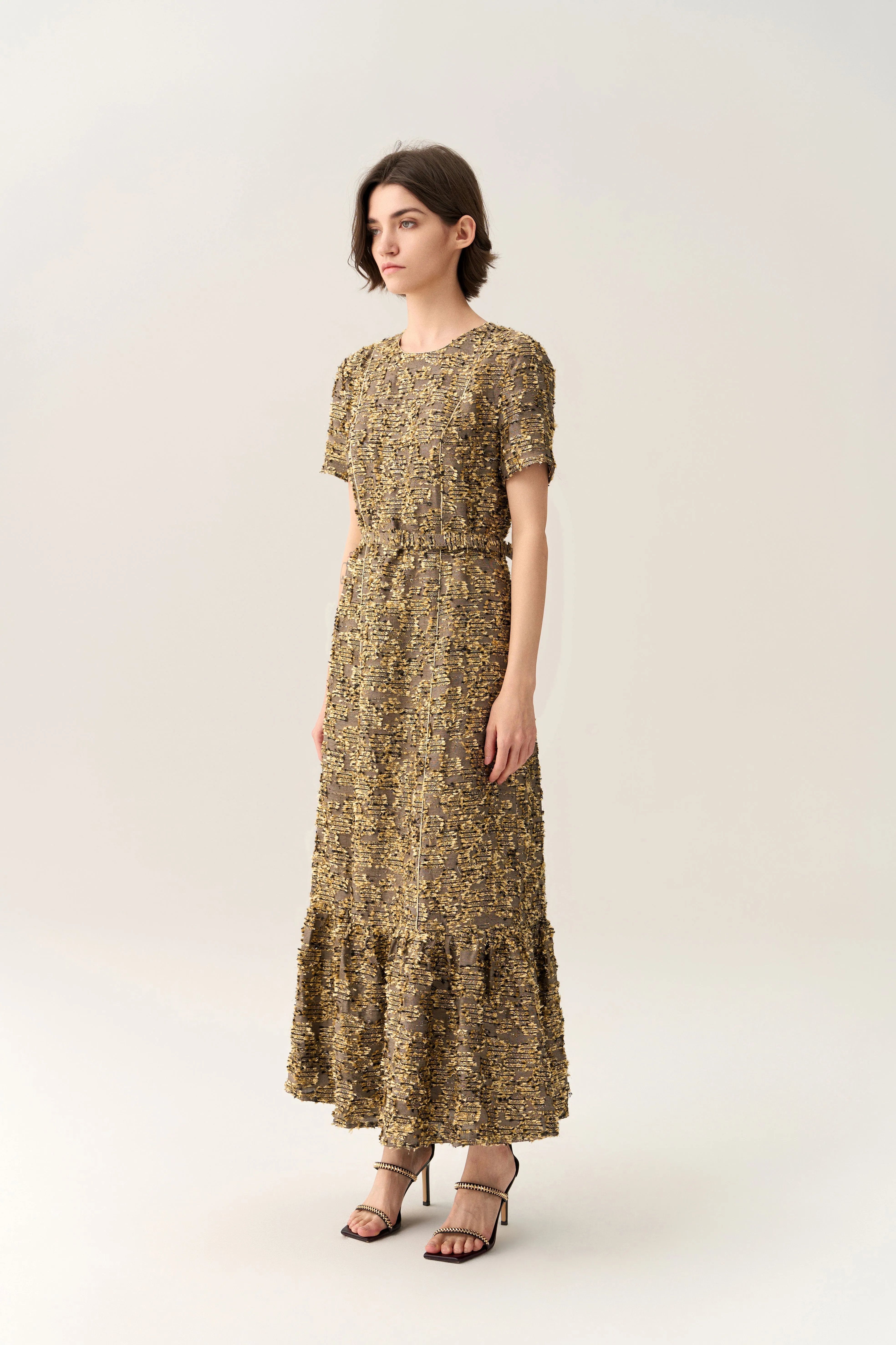 Prestige Jacquard Fishtail Dress