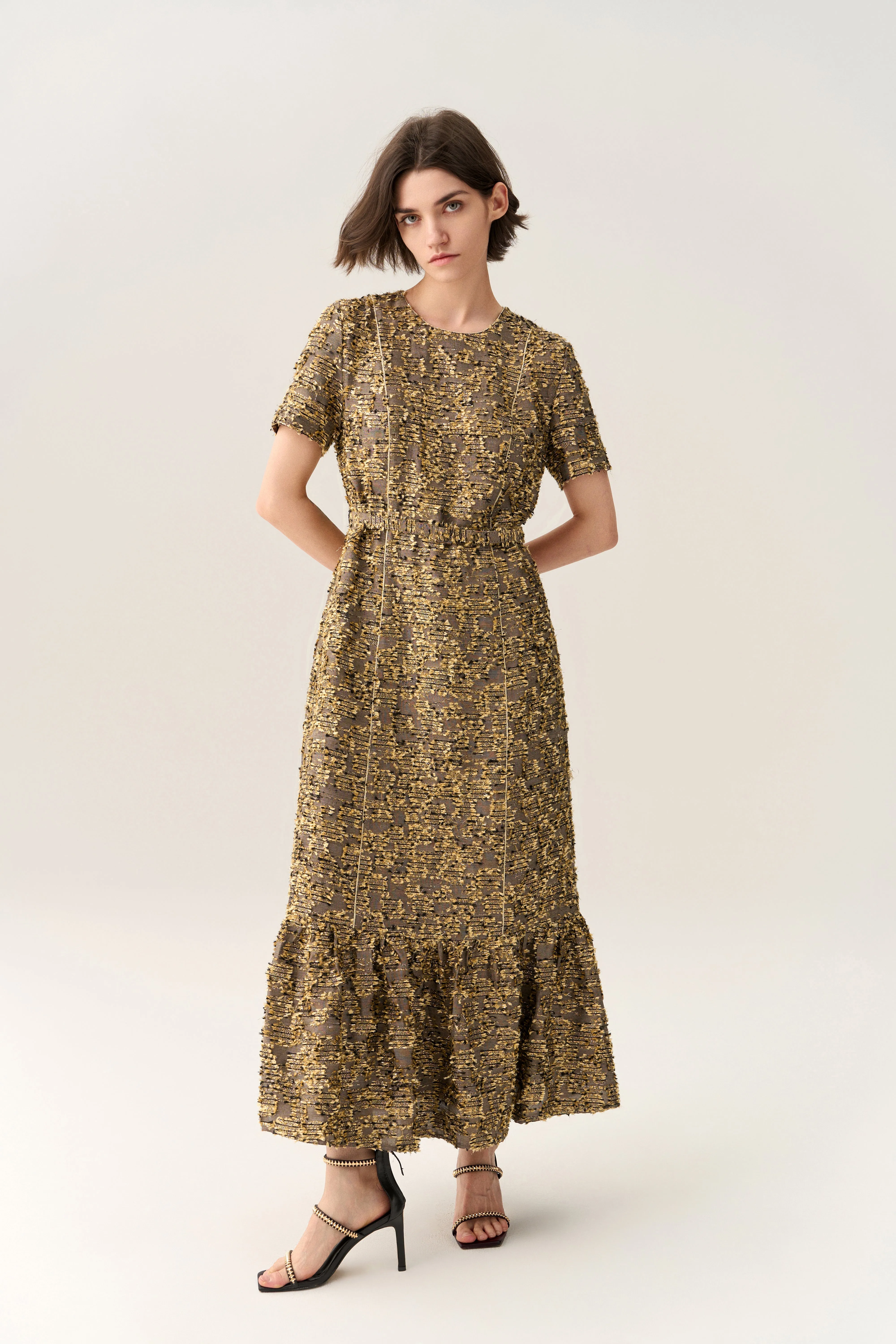 Prestige Jacquard Fishtail Dress