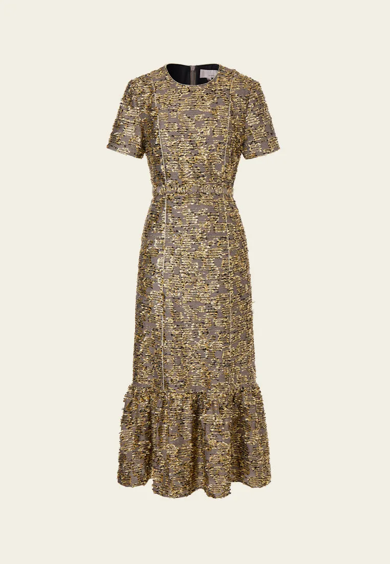 Prestige Jacquard Fishtail Dress