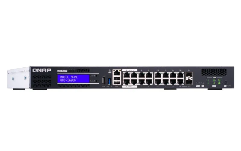 Qnap Qgd-1600P - Switch - 16 Ports - Smart - Rack-Mountable