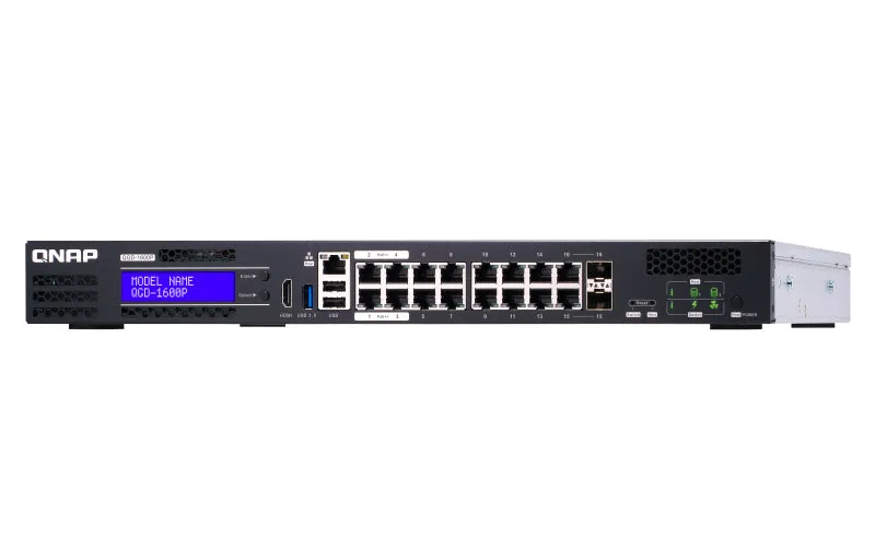 Qnap Qgd-1600P - Switch - 16 Ports - Smart - Rack-Mountable