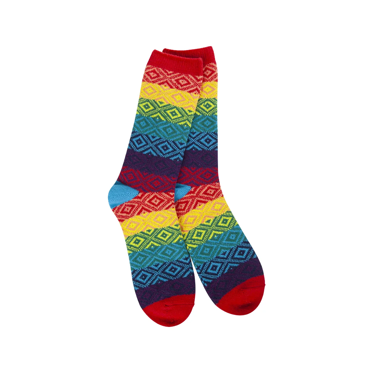 Rainbow Multii Weekend Gem Crew Socks - Womens