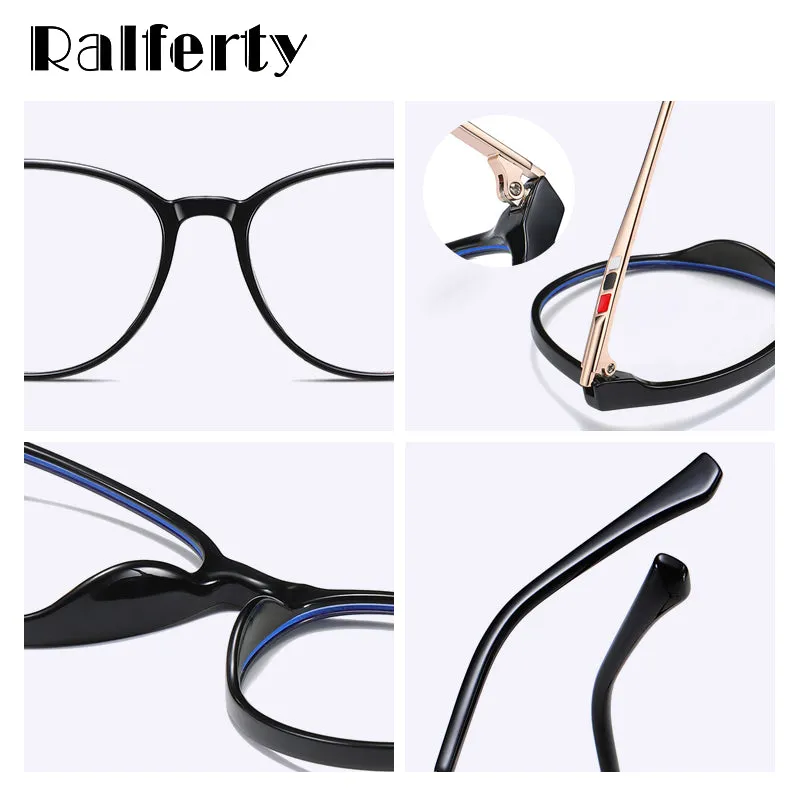 Ralferty Unisex Full Rim Square Tr 90 Eyeglasses D6911