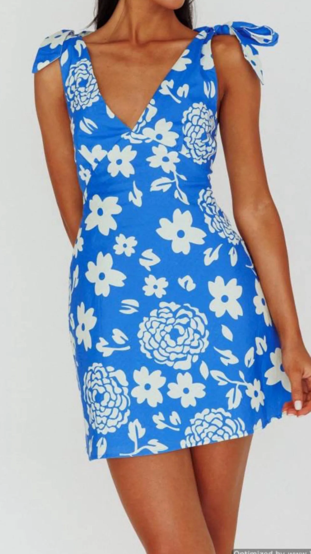 Santorini BlueWhite Mini Dress