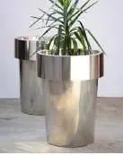 Stainles Steel SS Conical Designer Planter