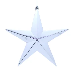 Star 5 Point Shiny Silver 20cm