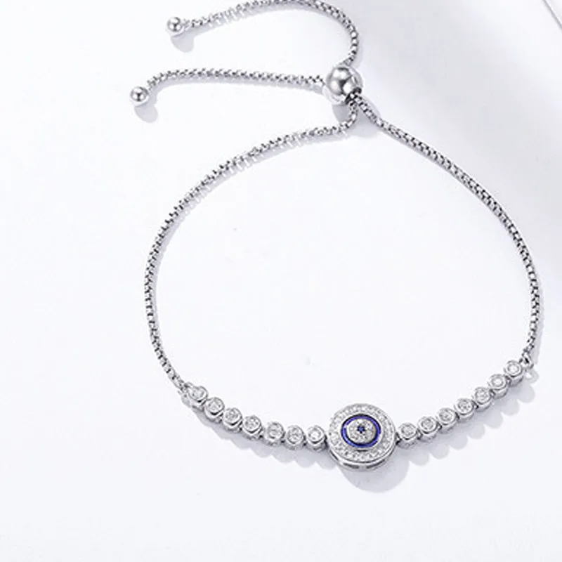 Sterling Silver Evil Eye Bracelet - S925