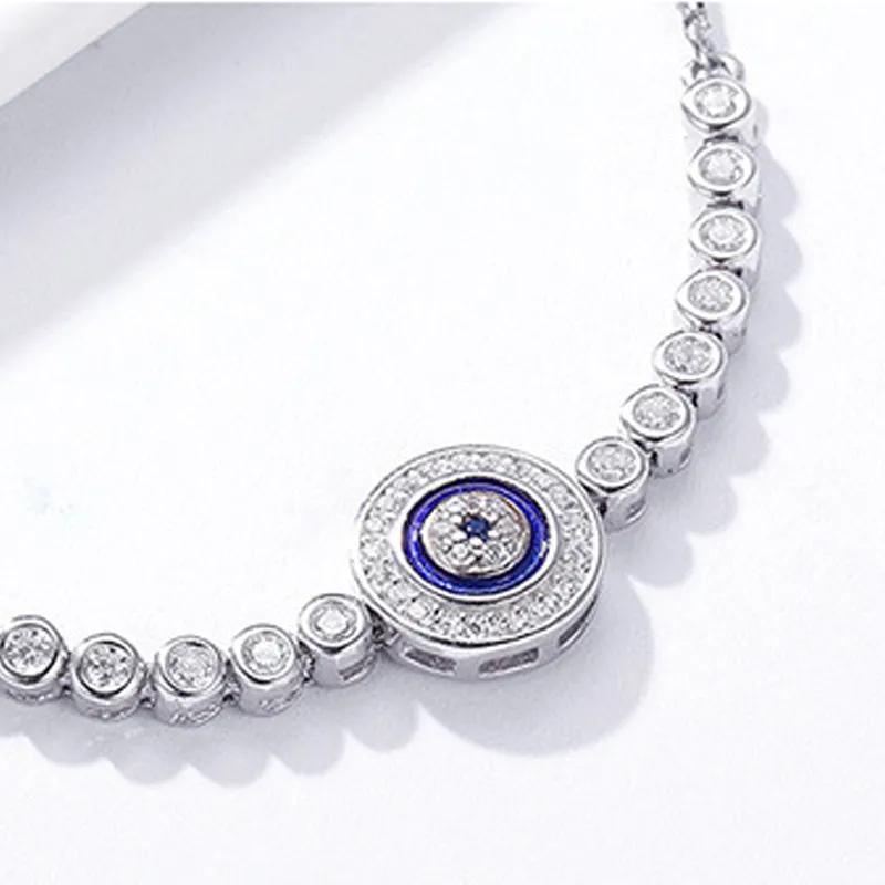 Sterling Silver Evil Eye Bracelet - S925