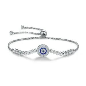 Sterling Silver Evil Eye Bracelet - S925