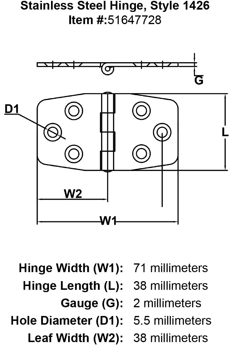 Style 1426 Hinge