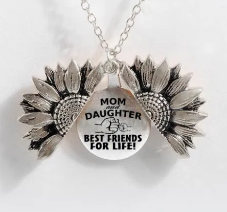 Sunflower Double-layer Lettering Necklace