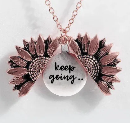 Sunflower Double-layer Lettering Necklace