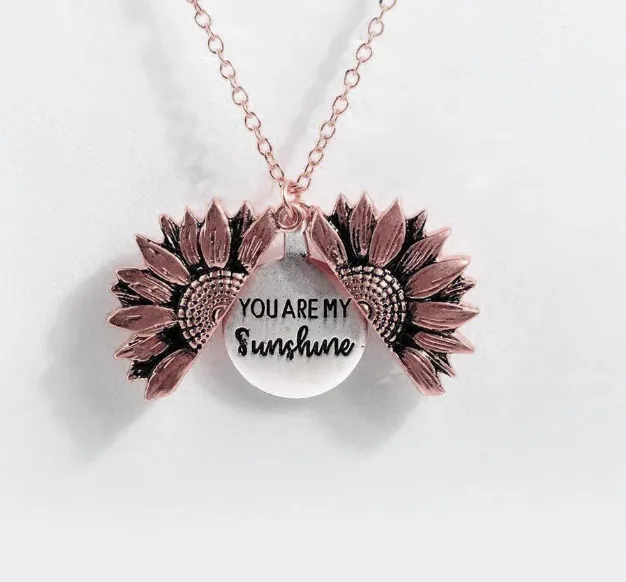 Sunflower Double-layer Lettering Necklace