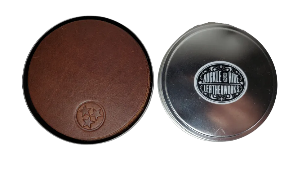 Tennessee Tri-Star Set of 10 Leather Coasters