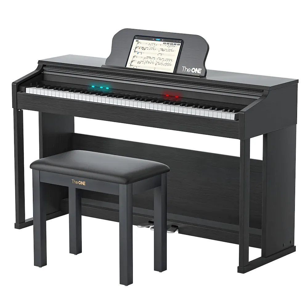 The ONE PLAY Smart Piano, 88 Keys Graded Hammer Action Weighted Piano with Bluetooth for Beginners