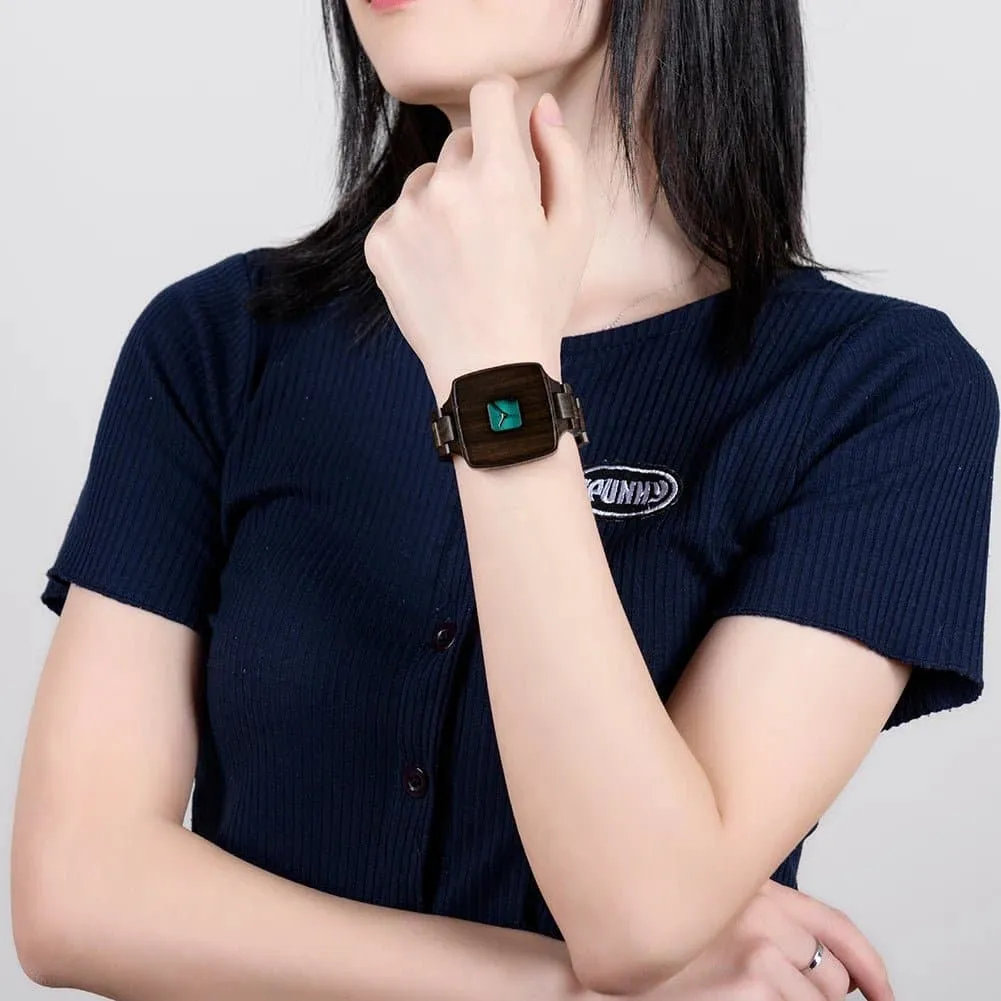 Women Wood Watches - BOBO BIRD Luxury Square Wooden Watch